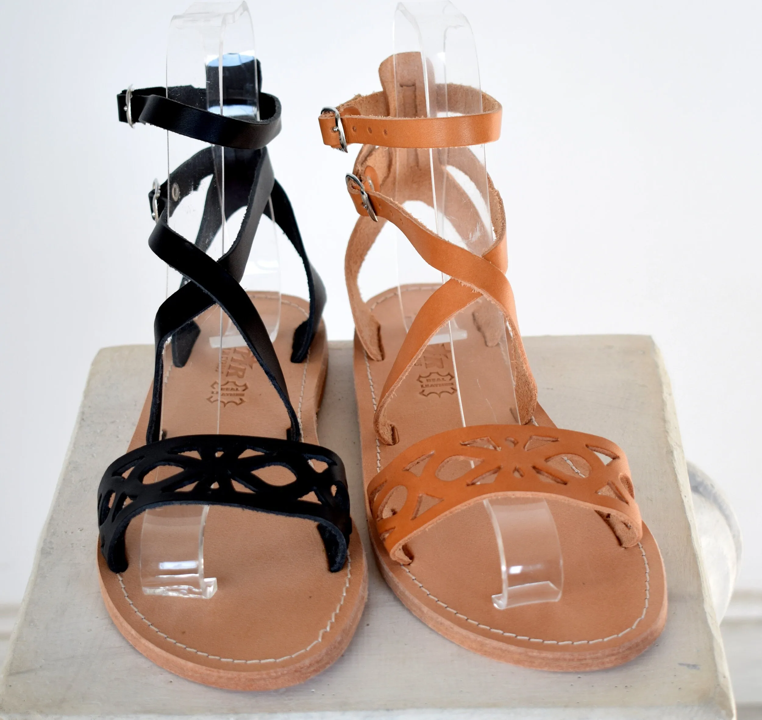 Ancient Greek leather sandals, Lace up sandals, Tan sandals, Women sandals, Slide sandals, handmade sandals, Summer sandals DALIDA