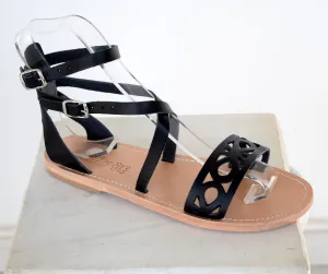 Ancient Greek leather sandals, Lace up sandals, Tan sandals, Women sandals, Slide sandals, handmade sandals, Summer sandals DALIDA