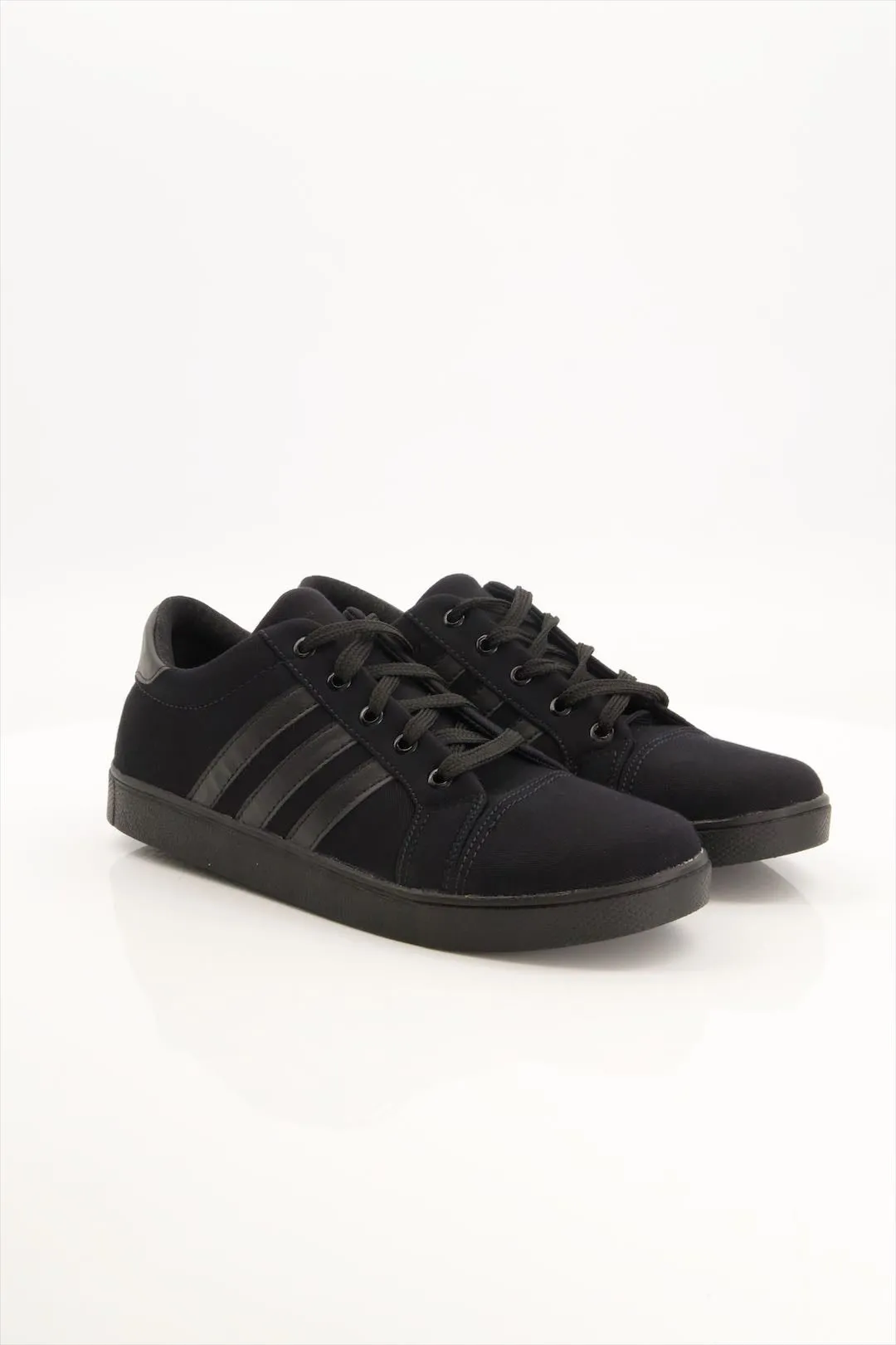 Black Camel Black Stripe Design Sneakers-777