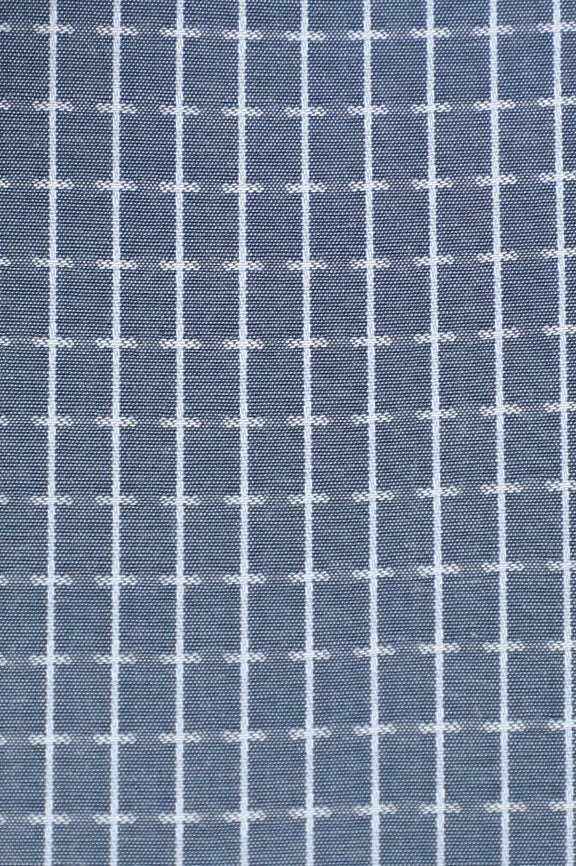 Blue Graph Check Casual Shirt