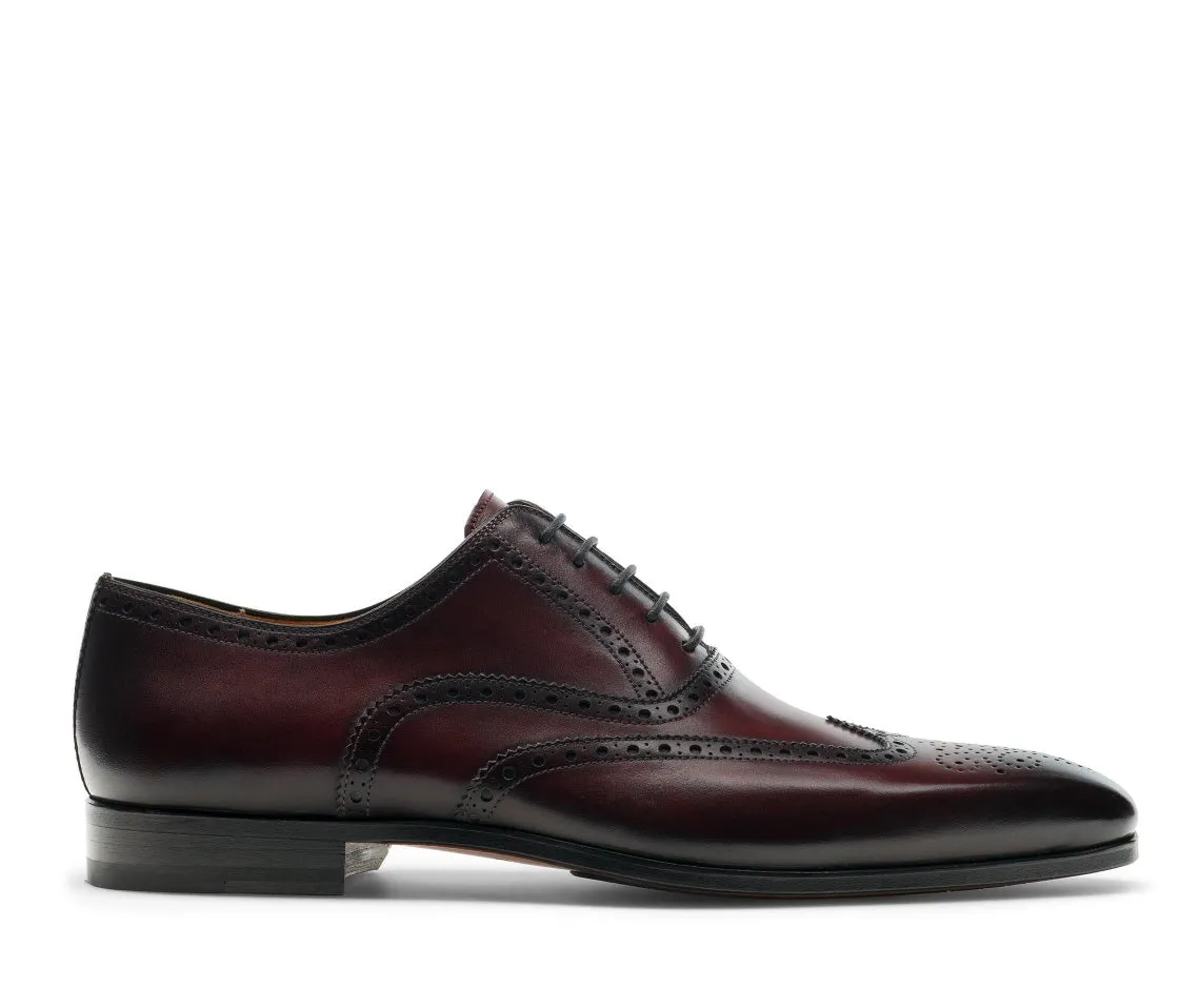 Brown Leather Corvin Brogue Wingtip Oxfords - Formal Shoes - AW24