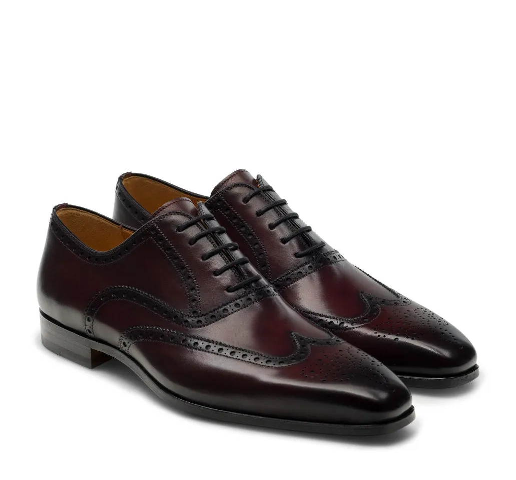 Brown Leather Corvin Brogue Wingtip Oxfords - Formal Shoes - AW24