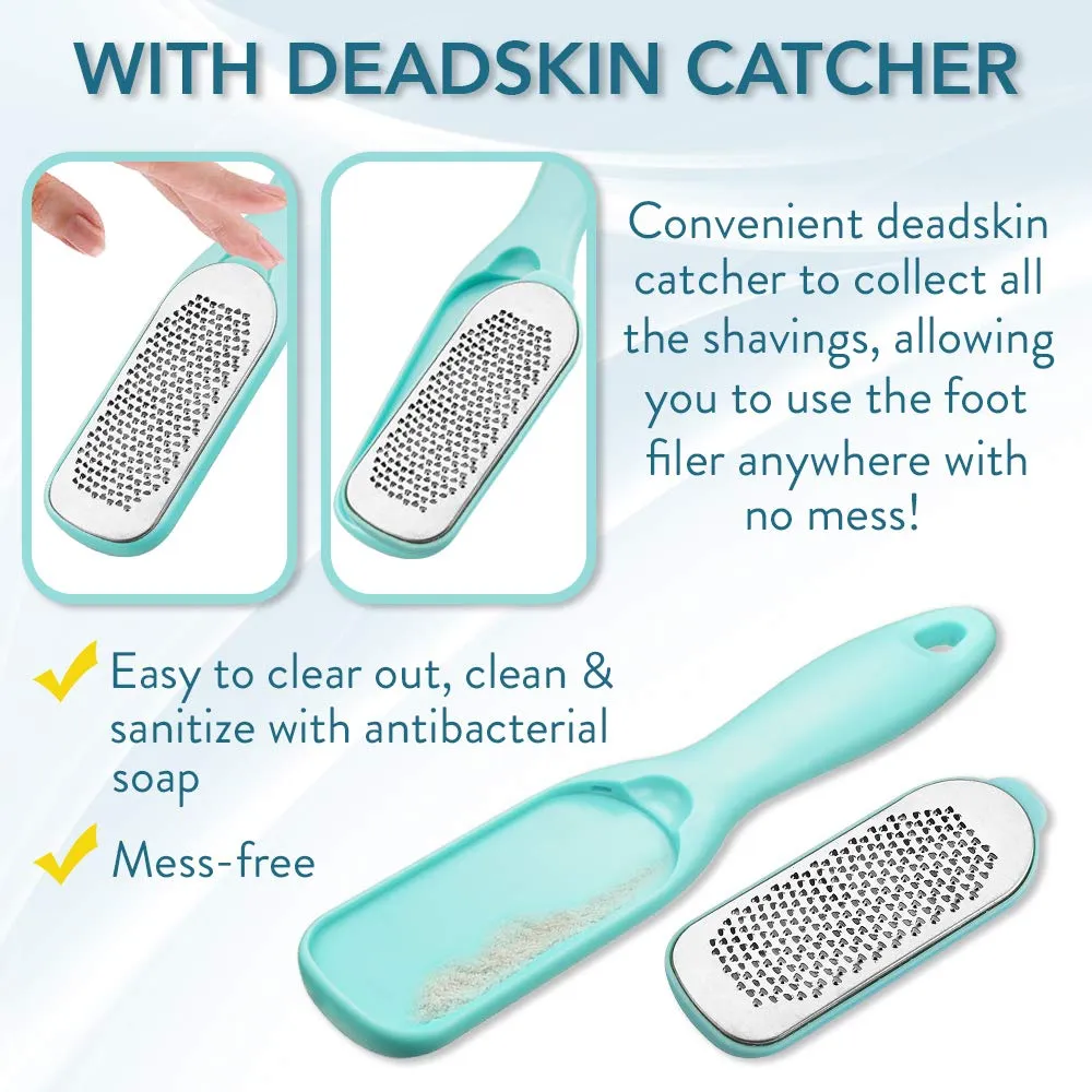 Callus Remover For Feet | Double-sided Foot Scrub -Foot File -Dead Skin Remover -Foot Rasp for Exfoliation -Wet & Dry Feet Scrubber for Smoothing & Softening Feet -Pedicure Tool for Foot Care