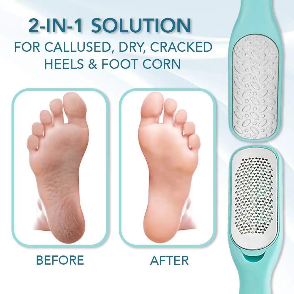 Callus Remover For Feet | Double-sided Foot Scrub -Foot File -Dead Skin Remover -Foot Rasp for Exfoliation -Wet & Dry Feet Scrubber for Smoothing & Softening Feet -Pedicure Tool for Foot Care