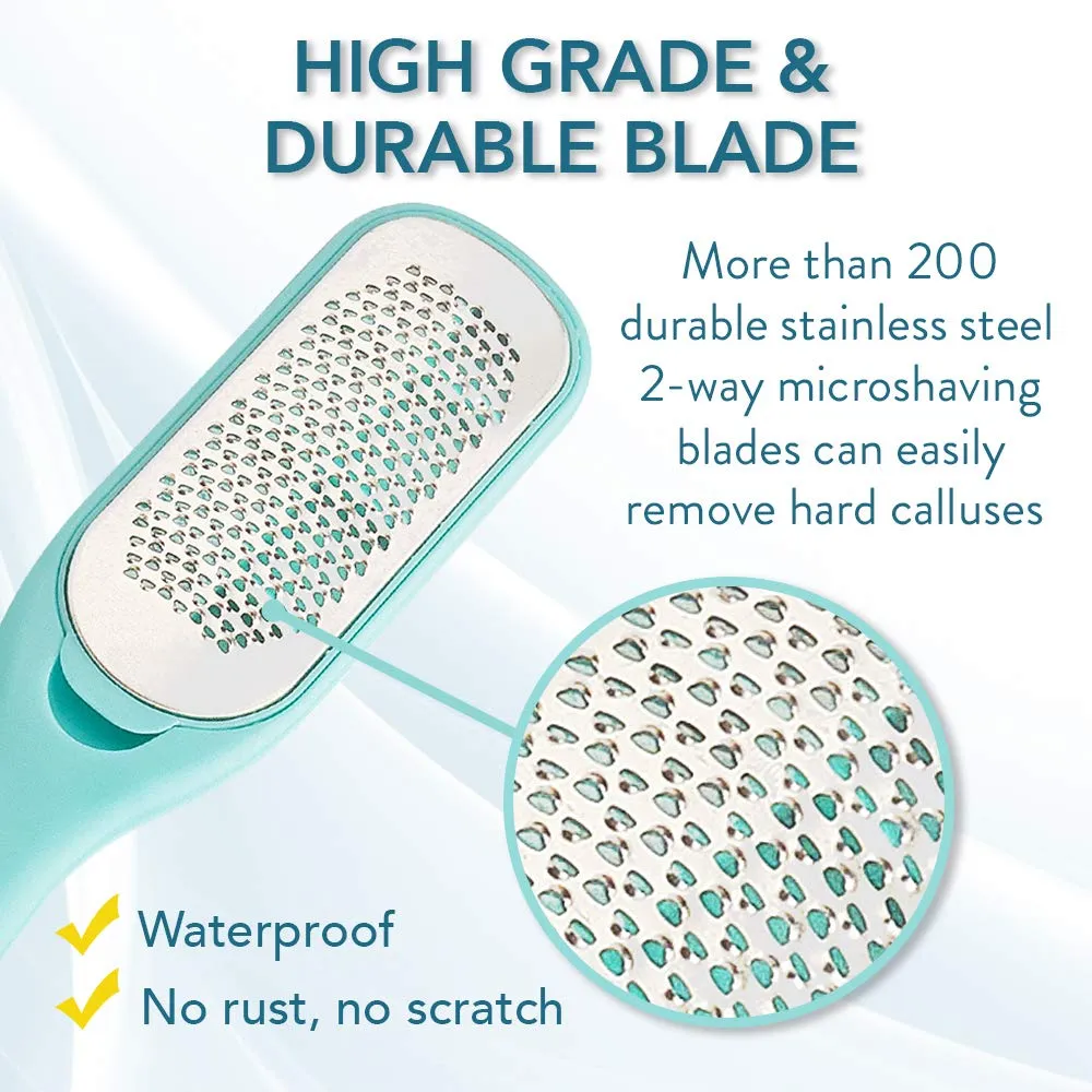 Callus Remover For Feet | Double-sided Foot Scrub -Foot File -Dead Skin Remover -Foot Rasp for Exfoliation -Wet & Dry Feet Scrubber for Smoothing & Softening Feet -Pedicure Tool for Foot Care