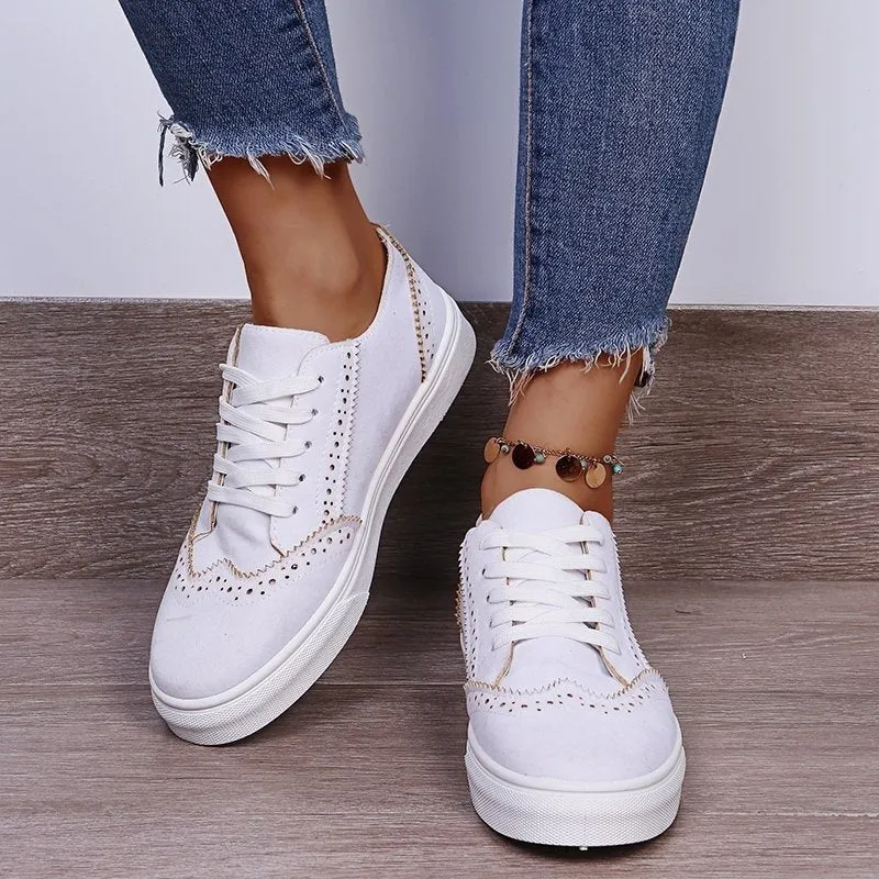 Cuzcare Best Orthopedic Women Shoes Comfy Anti-shock Round Toe Sneakers Vintage Design