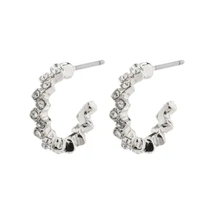 ESTER crystal hoop earrings silver-plated
