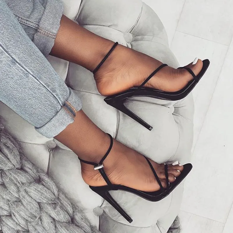 Fluorescent Pointed Stiletto Sandals