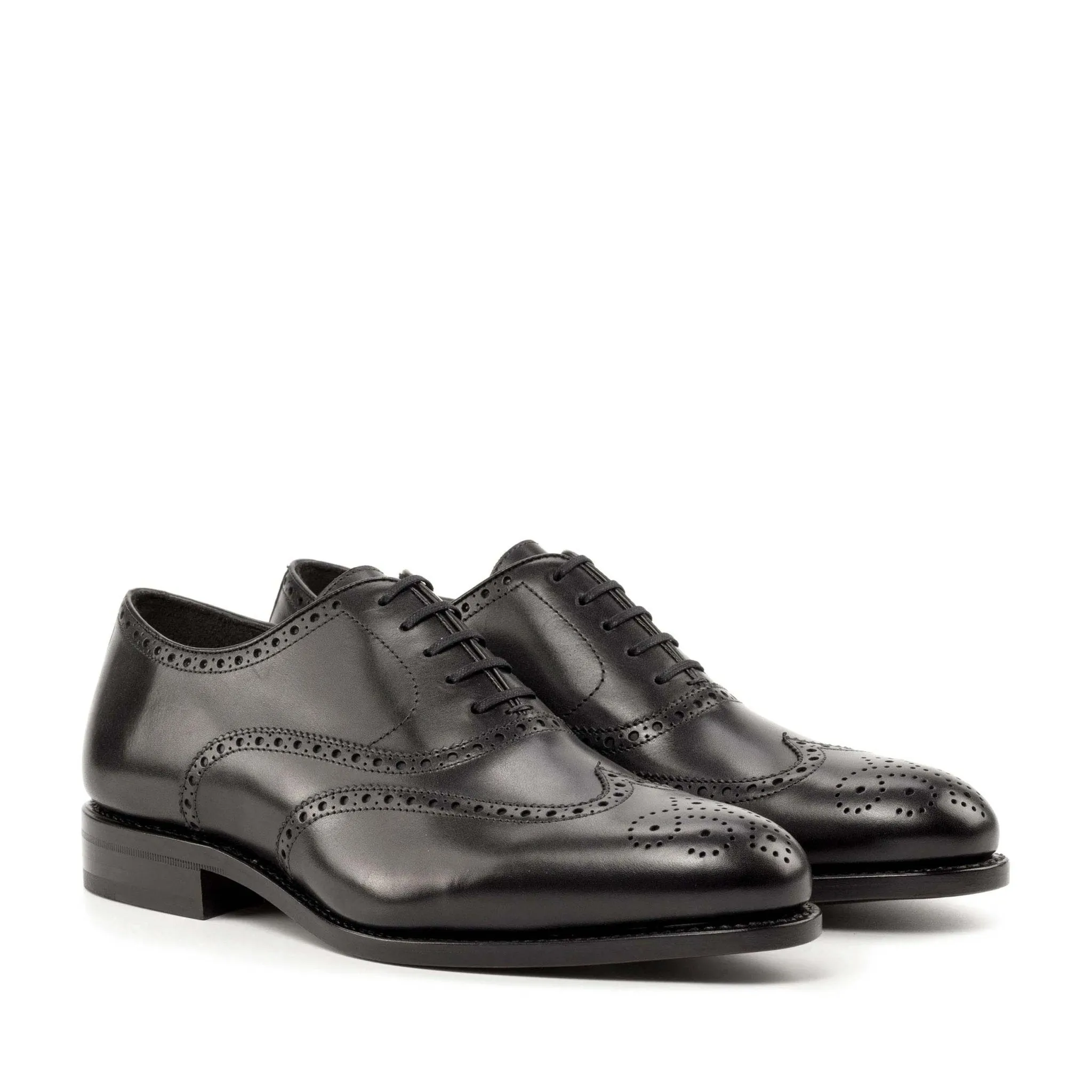 Full Brogue Oxford in Black Box Calf