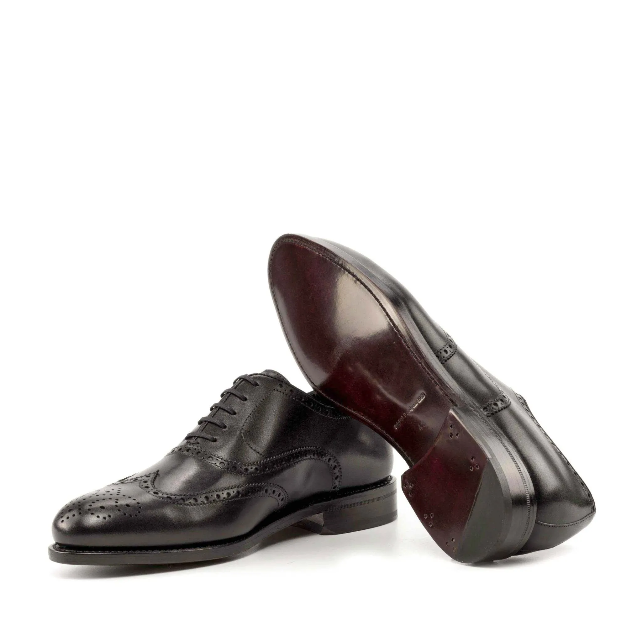 Full Brogue Oxford in Black Box Calf