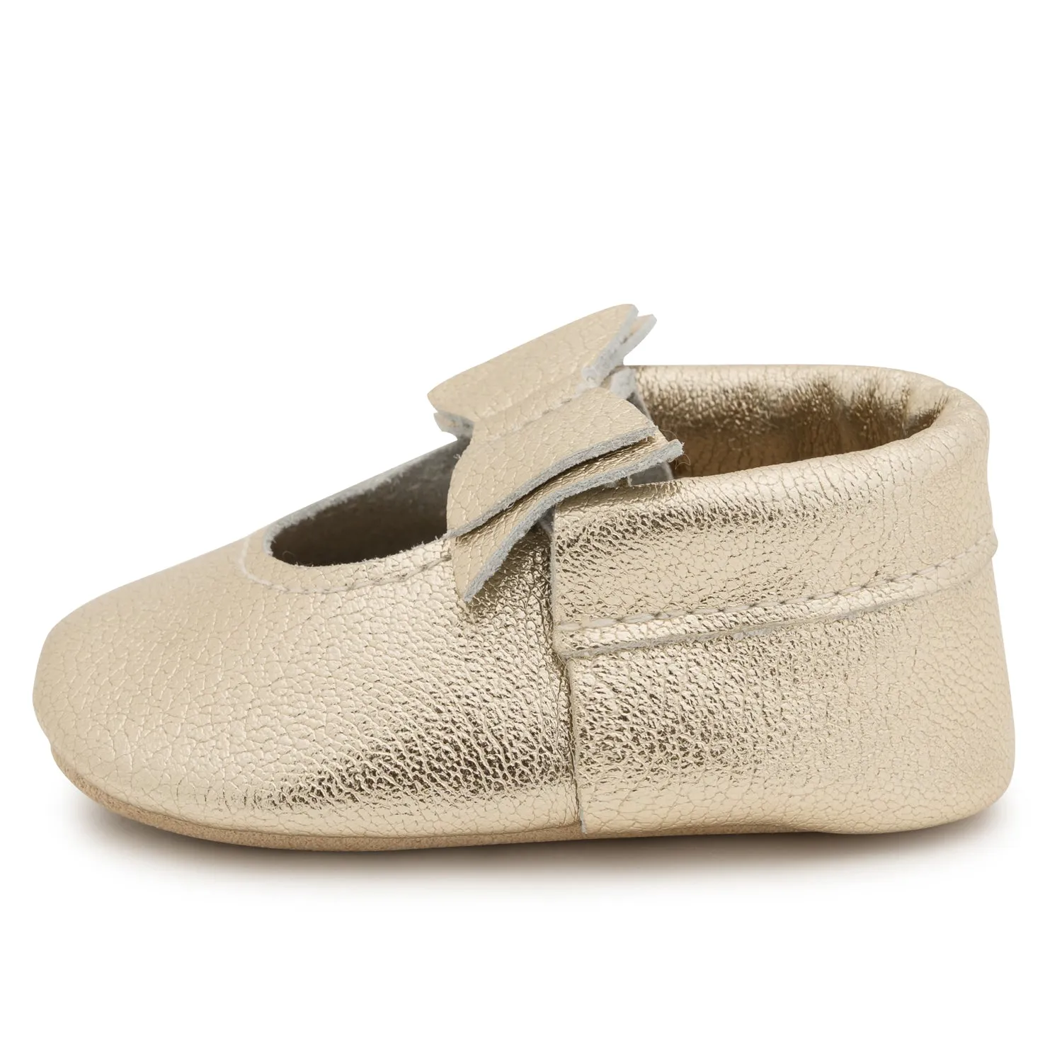 Gold Bow Moccasins
