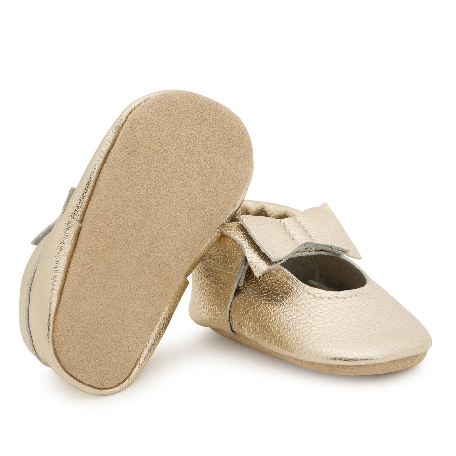 Gold Bow Moccasins