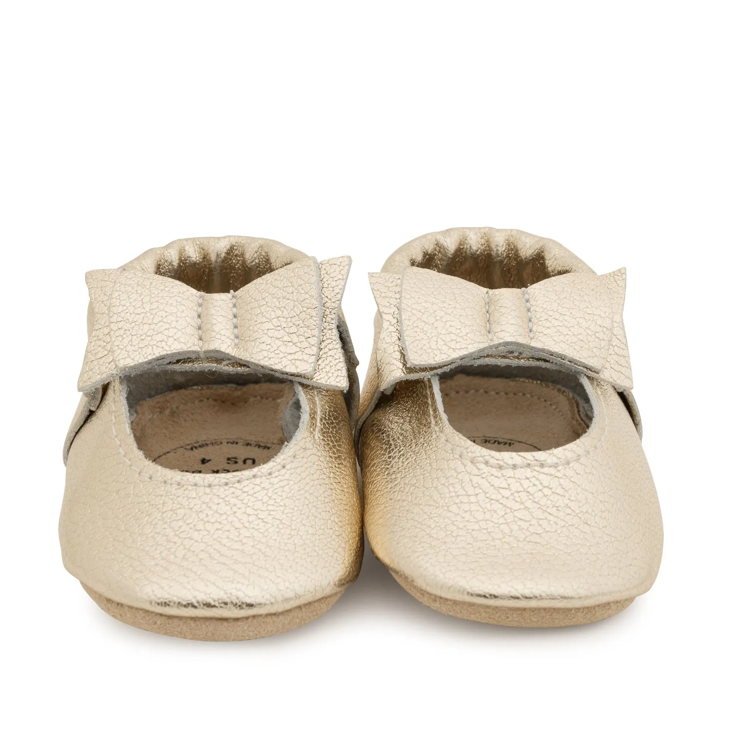 Gold Bow Moccasins