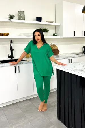 Grab & Go Leggings Set - Short Sleeve (Kelly Green)