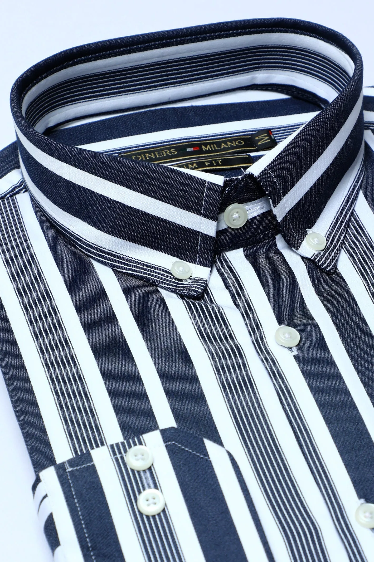 Grey Stripe Casual Milano Shirt