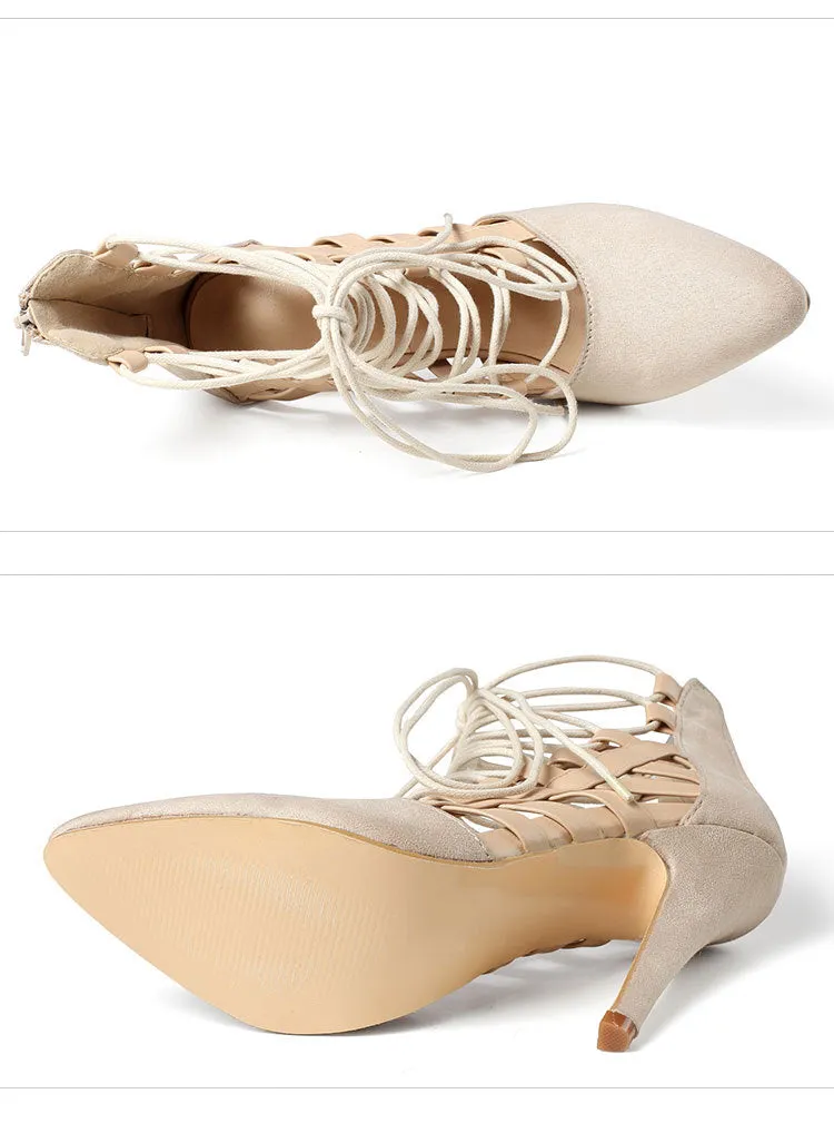 Hollow High-Heeled Sandals
