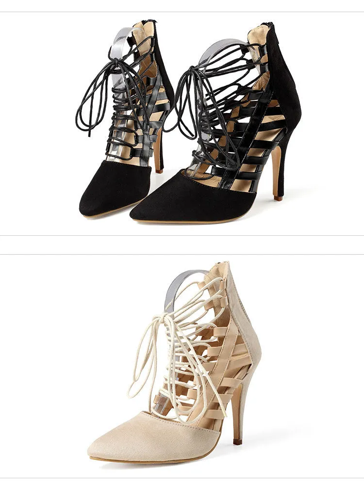 Hollow High-Heeled Sandals