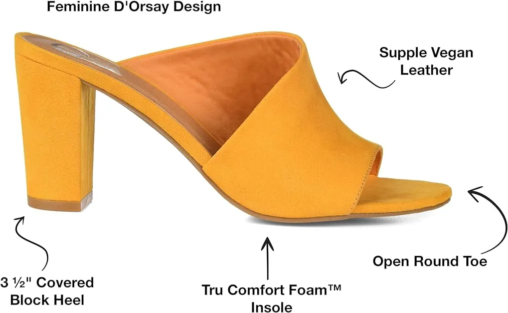Journee Collection Women's Allea Mule  Color Mustard Size 8