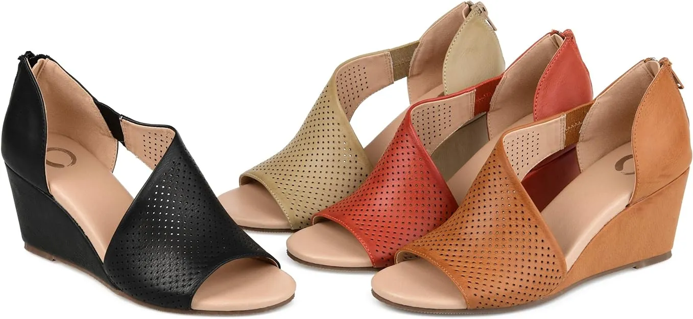 Journee Collection Women's Aretha Wedge  Color Rust Size 10M
