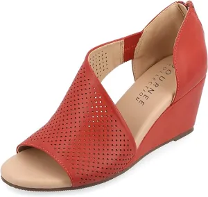 Journee Collection Women's Aretha Wedge  Color Rust Size 10M