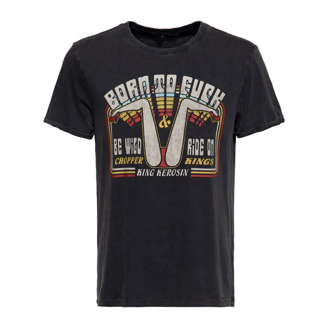 King Kerosin Born To F*Ck T-Shirt Black