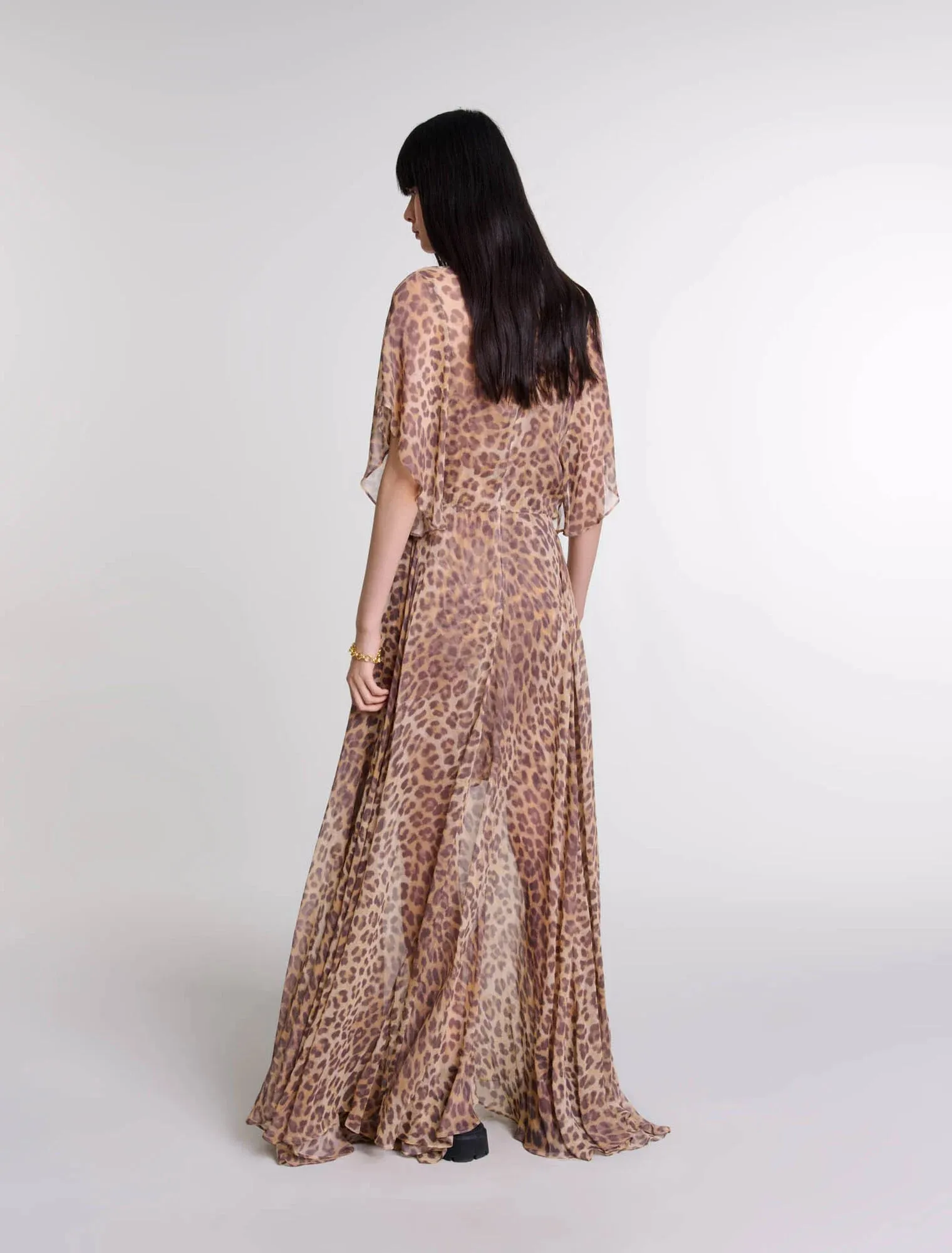 Leopard-print maxi dress