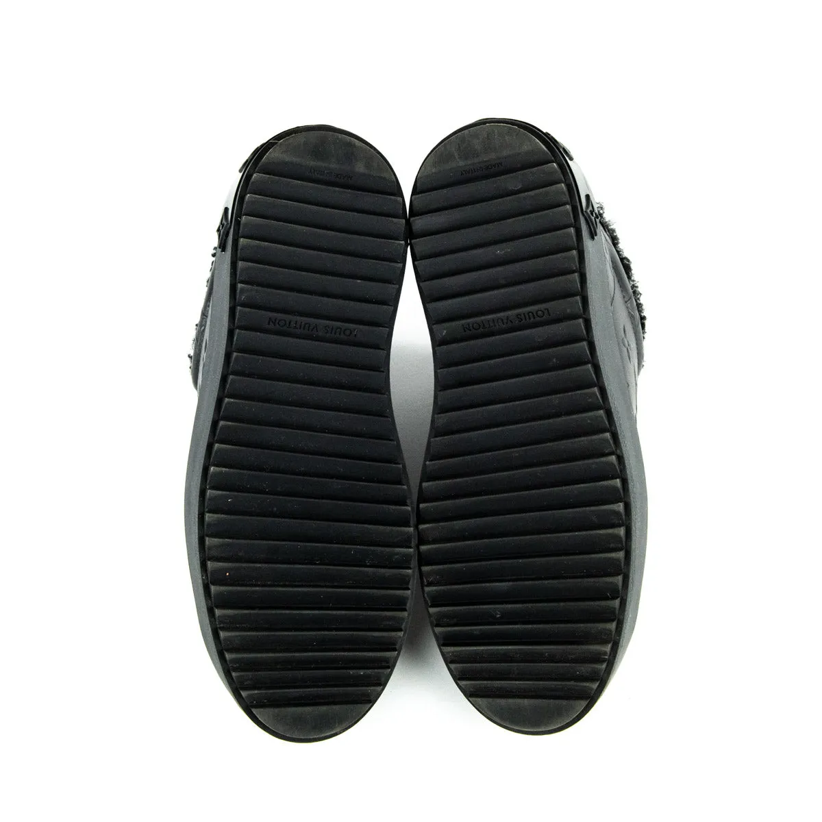 Louis Vuitton Black Shearling Lined Time Out Sneakers Size US 6 | EU 36