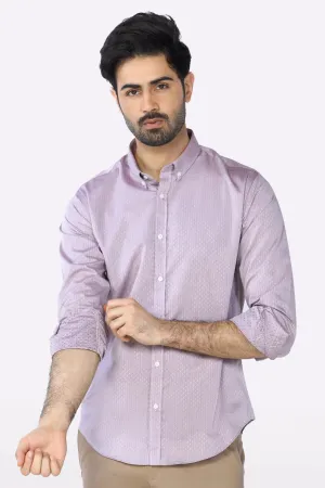 Maroon Dotted Texture Casual Shirt