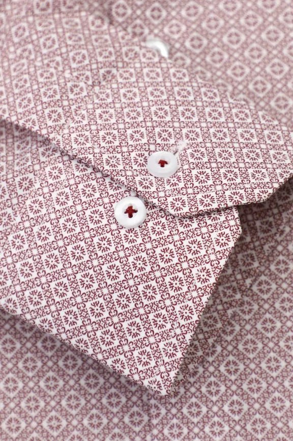 Maroon Printed Casual Shirt