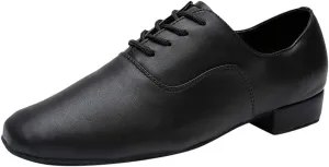 Men's Casual Dress Shoes Leather Toe Mens Latin Shoe Morden Ballroom Black Round Stylish Jazz Dance Men's Leather