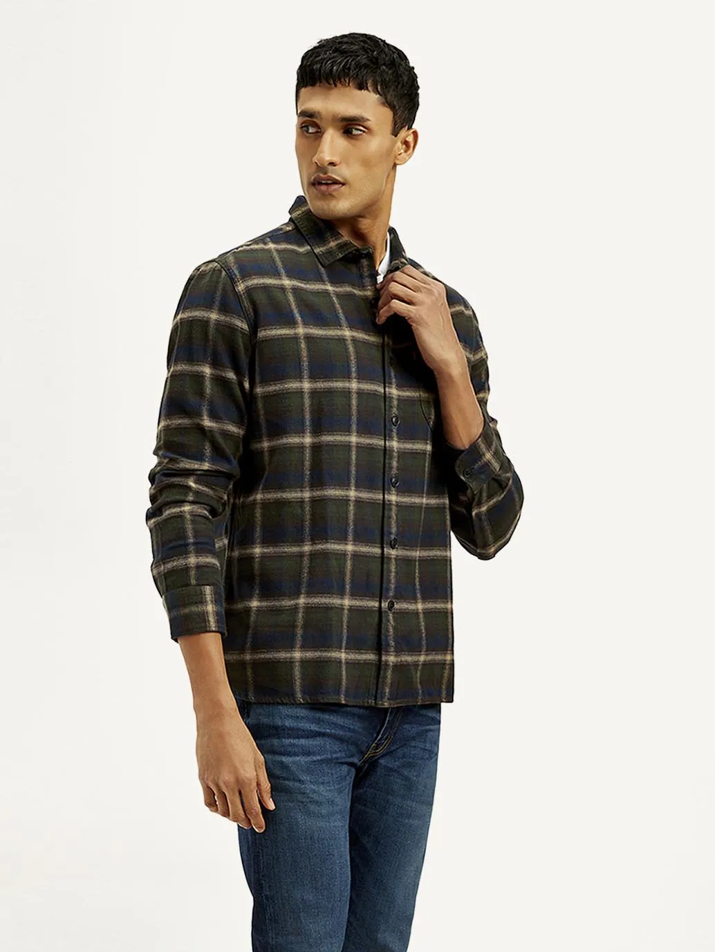 Men's Checkered Relaxed Fit Shirt