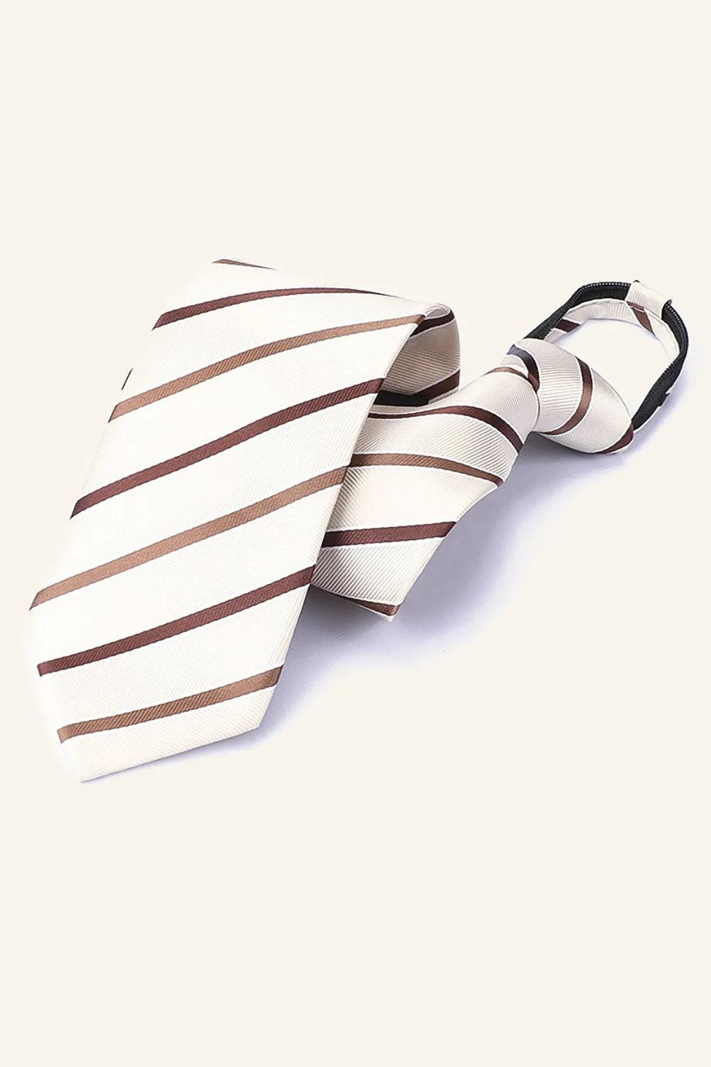 Men's Dark Grey Striped Tie For Party