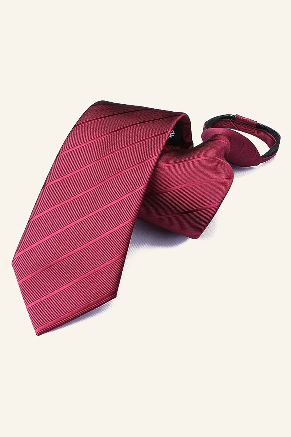 Men's Dark Grey Striped Tie For Party