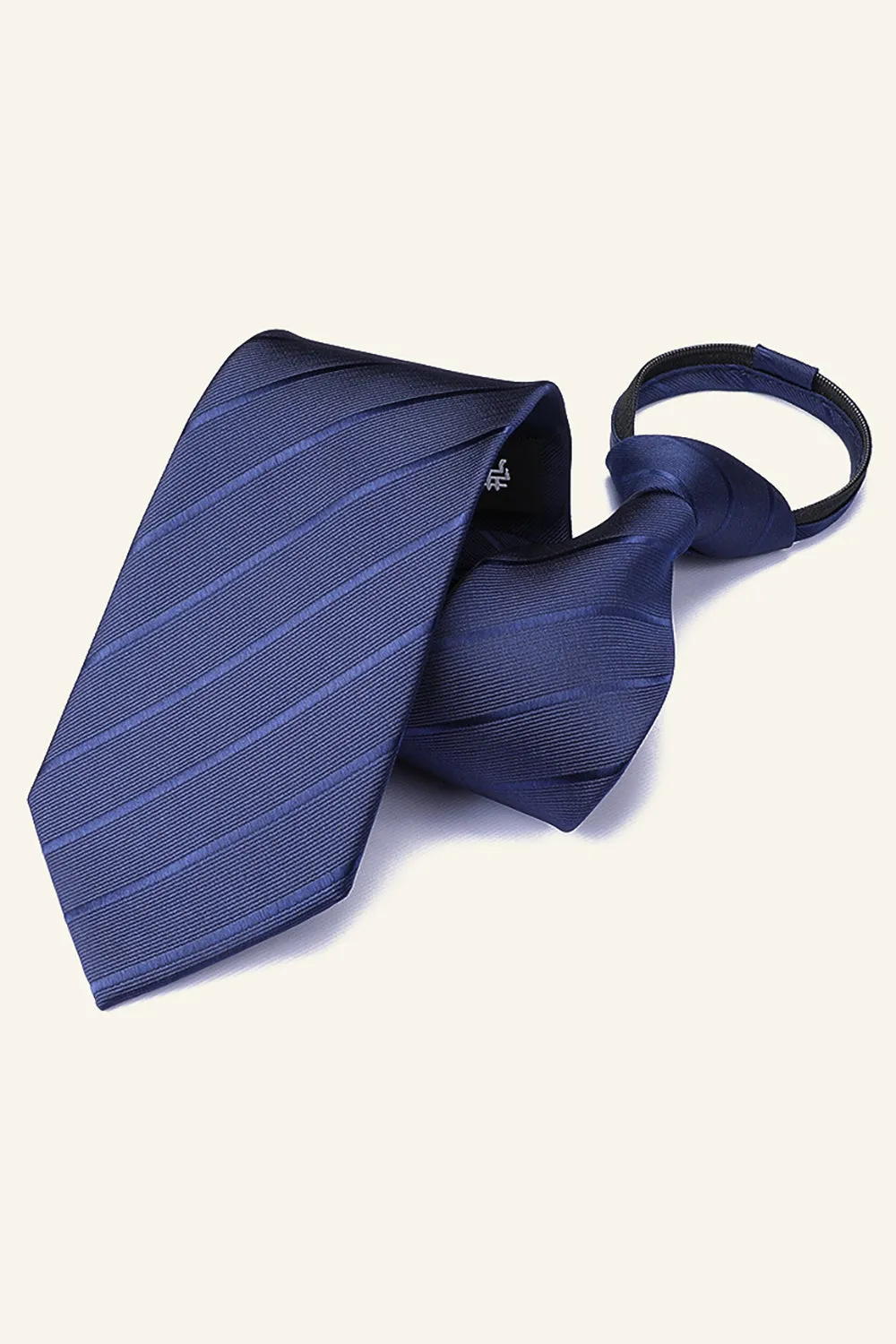 Men's Dark Grey Striped Tie For Party