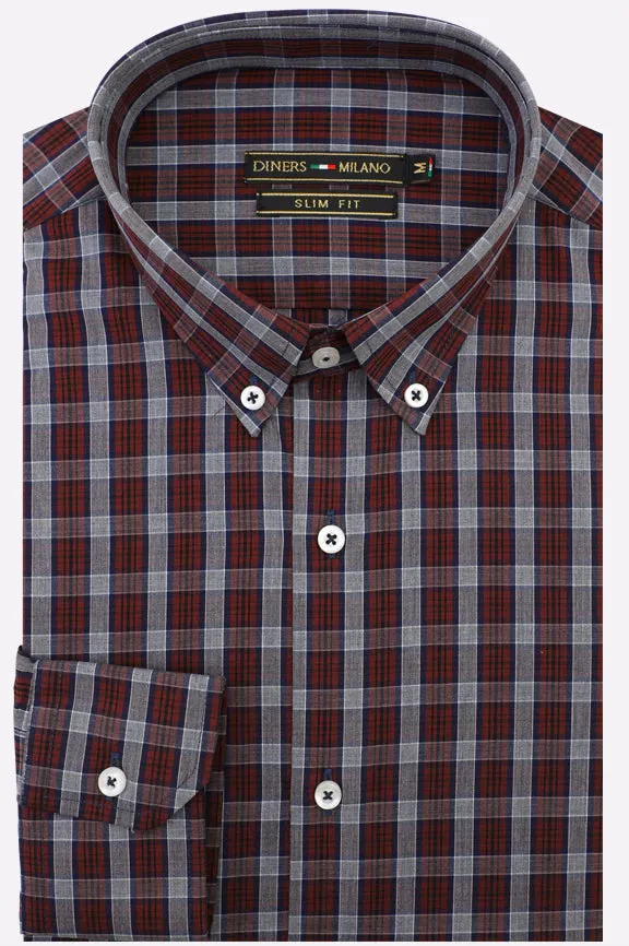 Multicolor Classic Plaid Check Casual Shirt
