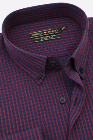Multicolor Woven Check Casual Shirt