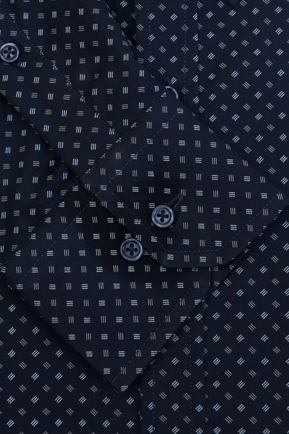 Navy Blue All Over Print Casual Shirt