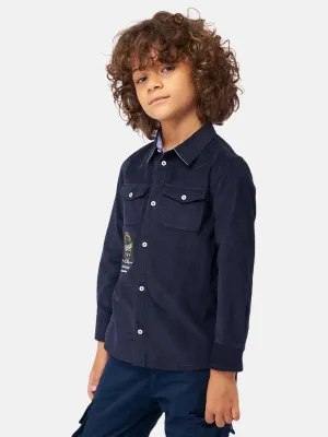 One Friday Navy Blue Corduroy Shirt