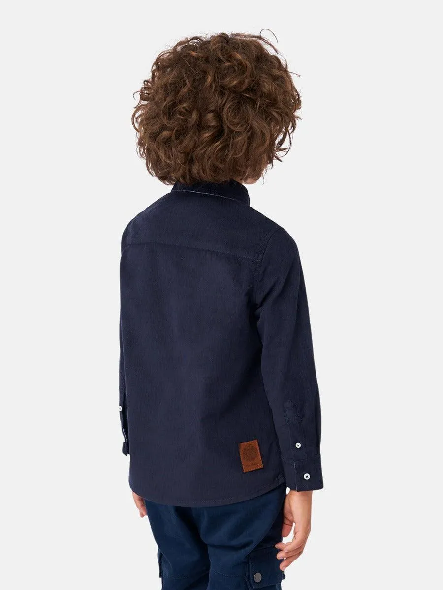 One Friday Navy Blue Corduroy Shirt