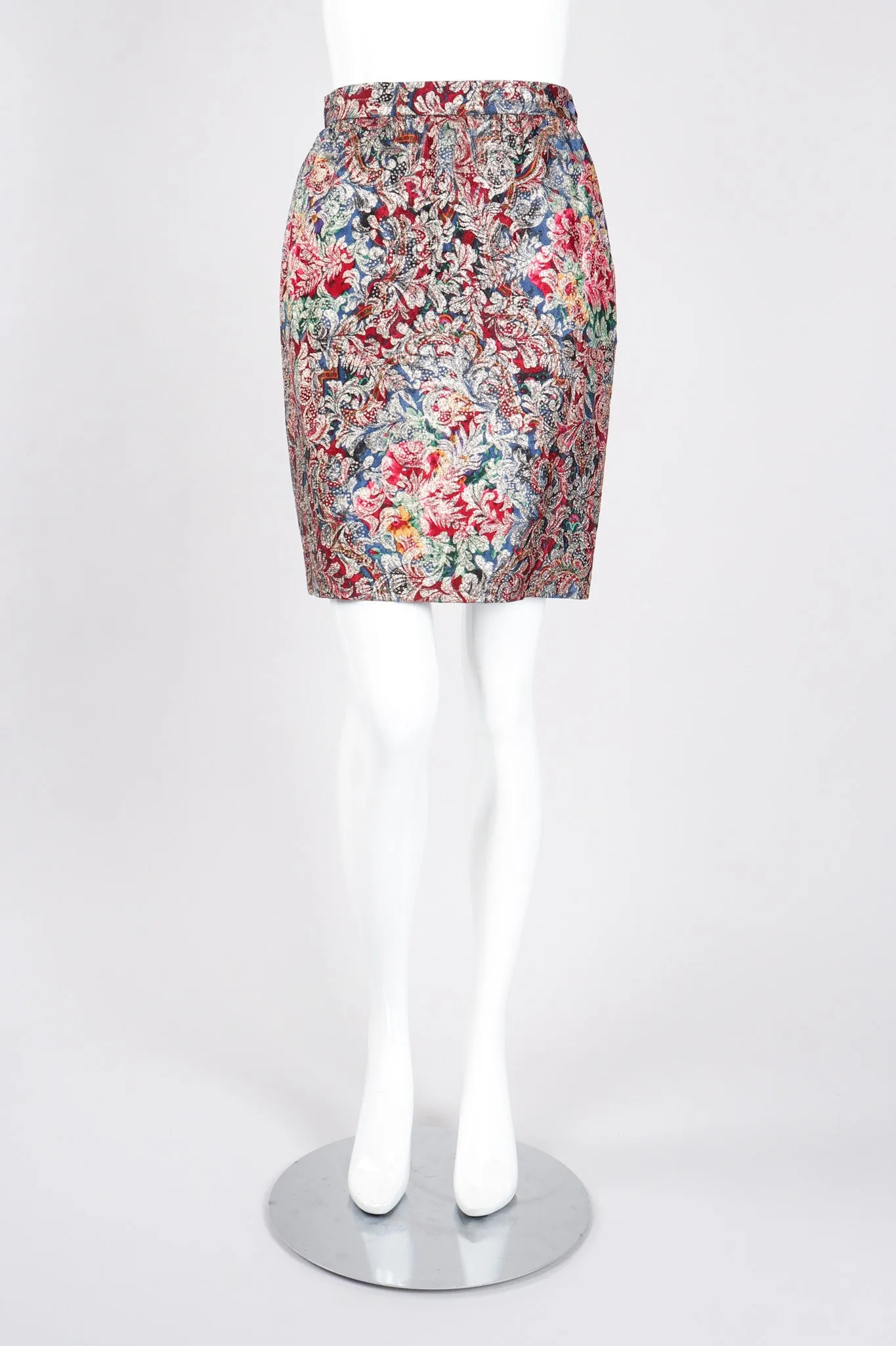 Parallèle Brocade Mandarin Jacket & Skirt Set