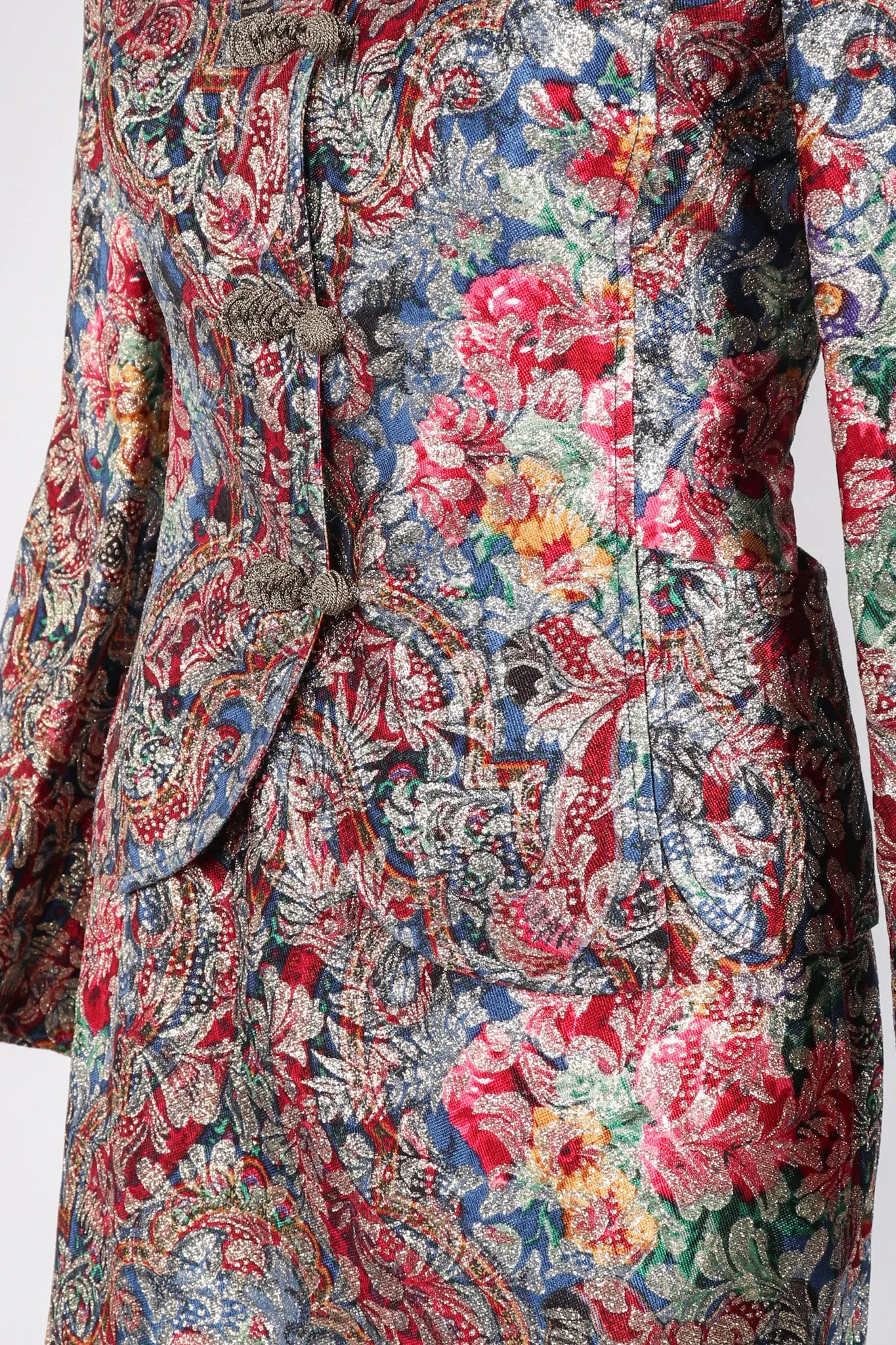 Parallèle Brocade Mandarin Jacket & Skirt Set