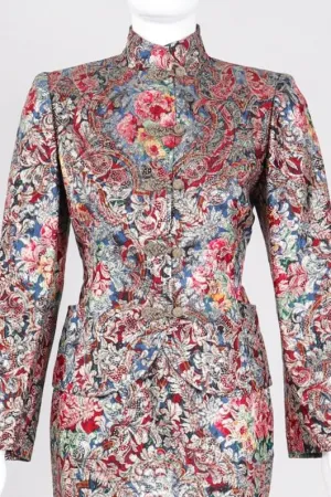 Parallèle Brocade Mandarin Jacket & Skirt Set