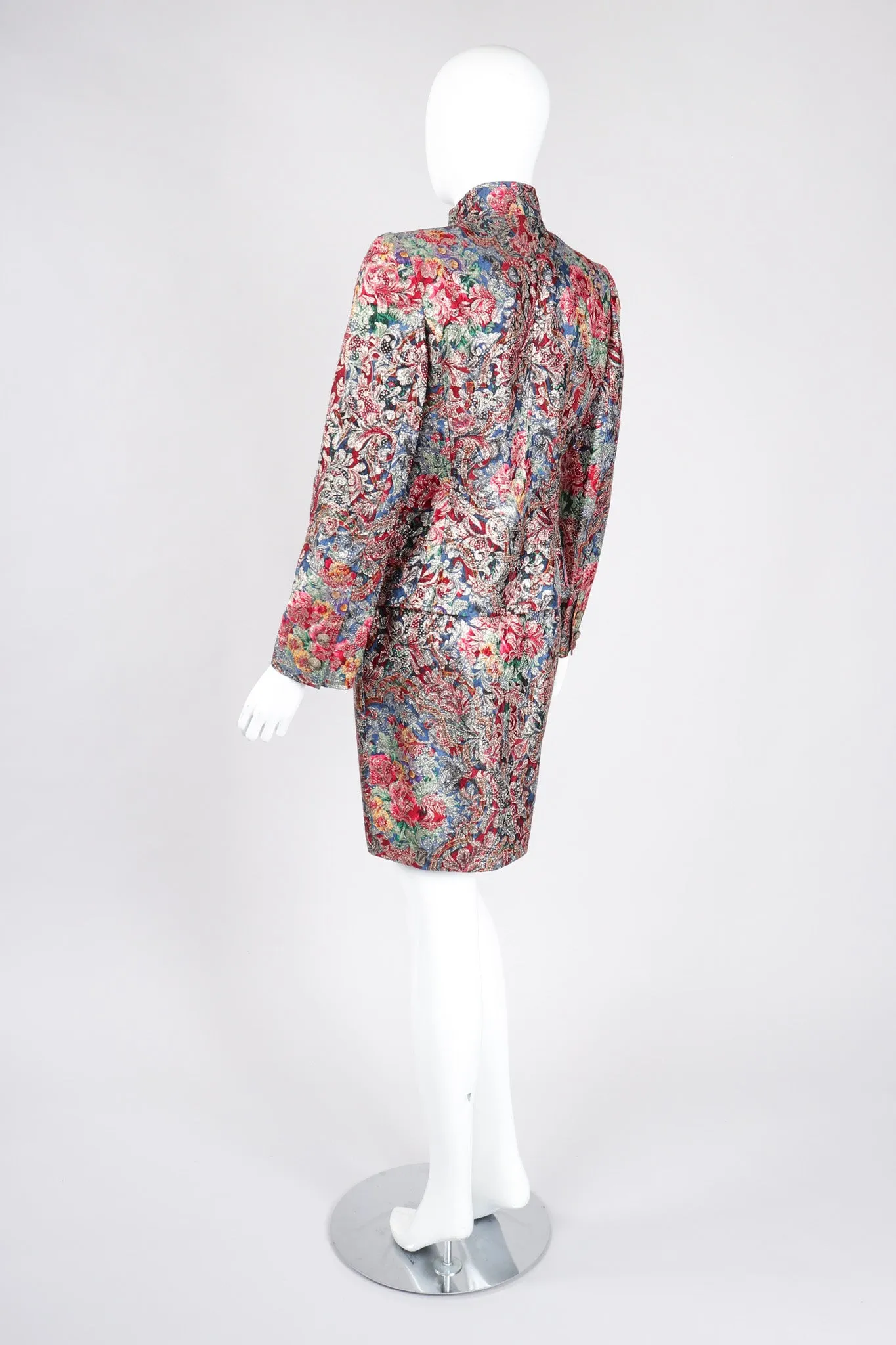 Parallèle Brocade Mandarin Jacket & Skirt Set