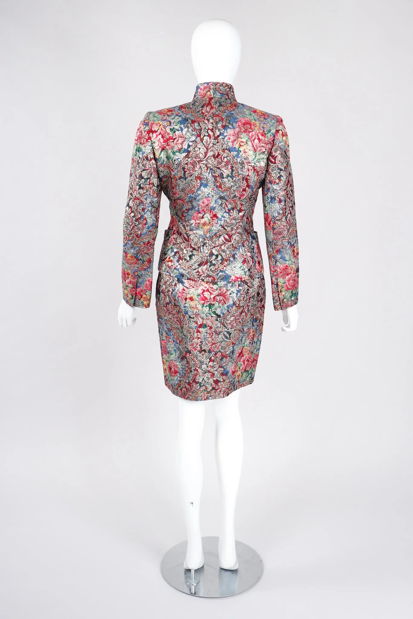 Parallèle Brocade Mandarin Jacket & Skirt Set