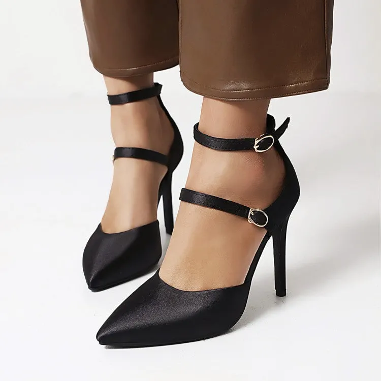 Pointed Buckle Fashion Sexy High Heels Single Party Shoes