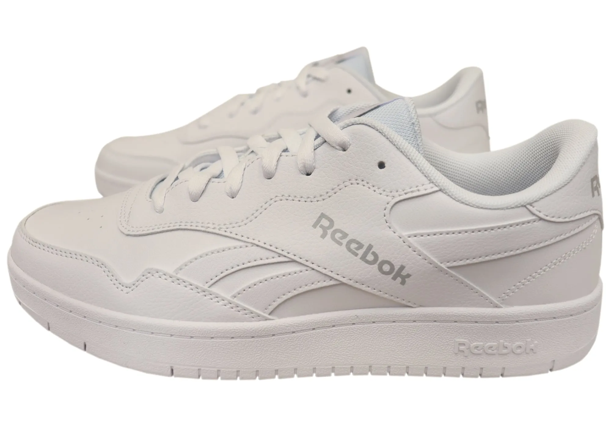 Reebok BB 1000 Mens Comfortable White Lace Up Sneakers