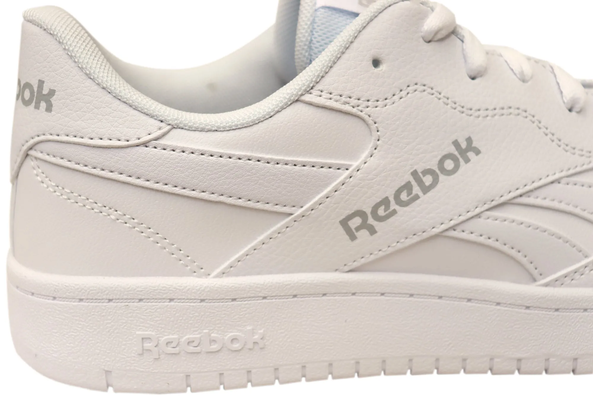 Reebok BB 1000 Mens Comfortable White Lace Up Sneakers