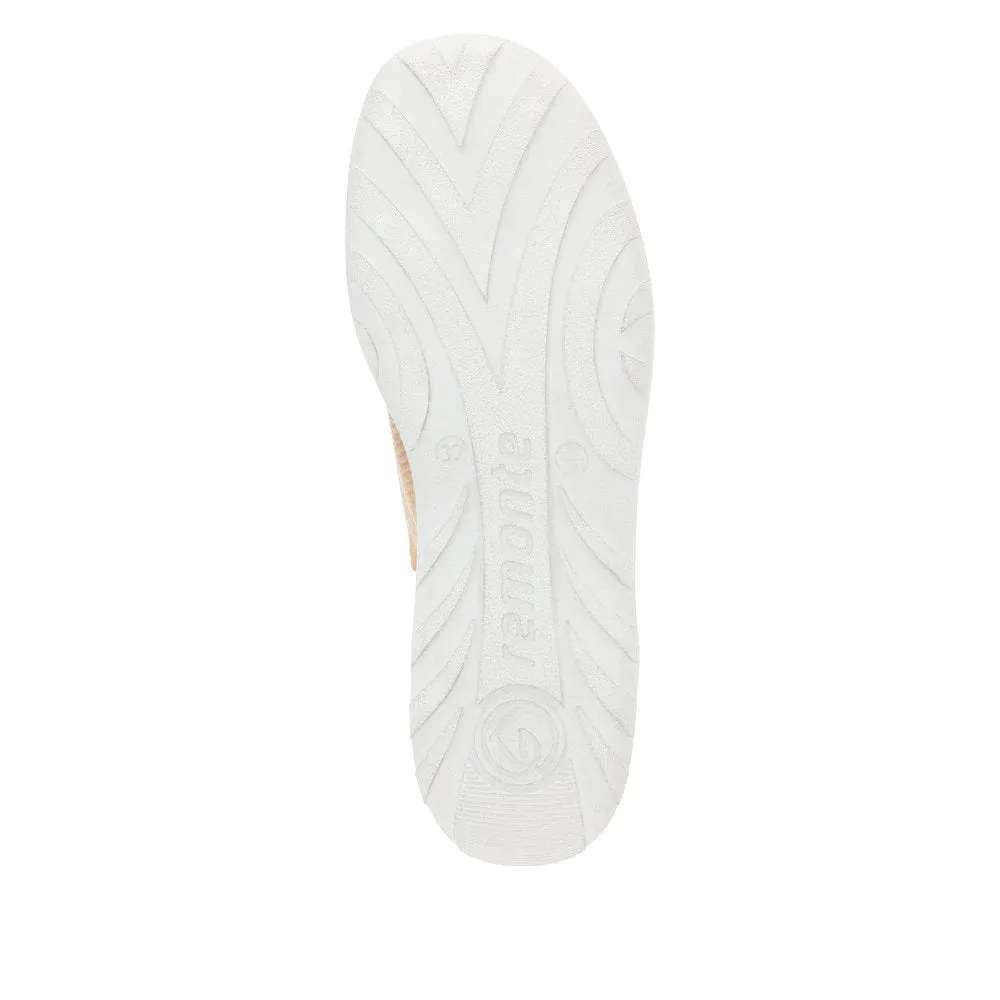 Remonte Women's Liv 18 Knit Sneaker in Vanilla/Tan