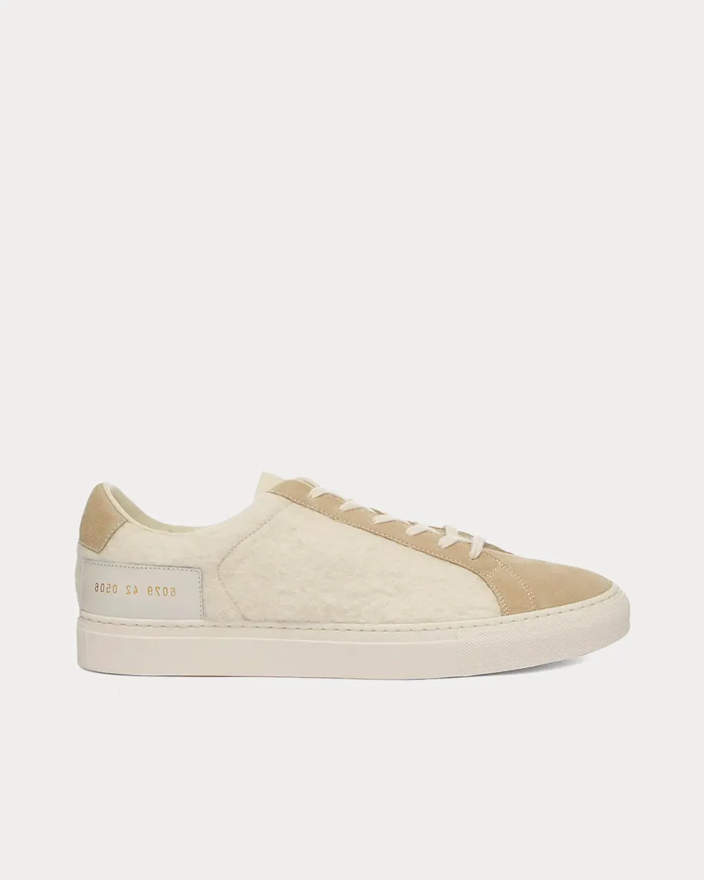 Retro Wool White Low Top Sneakers