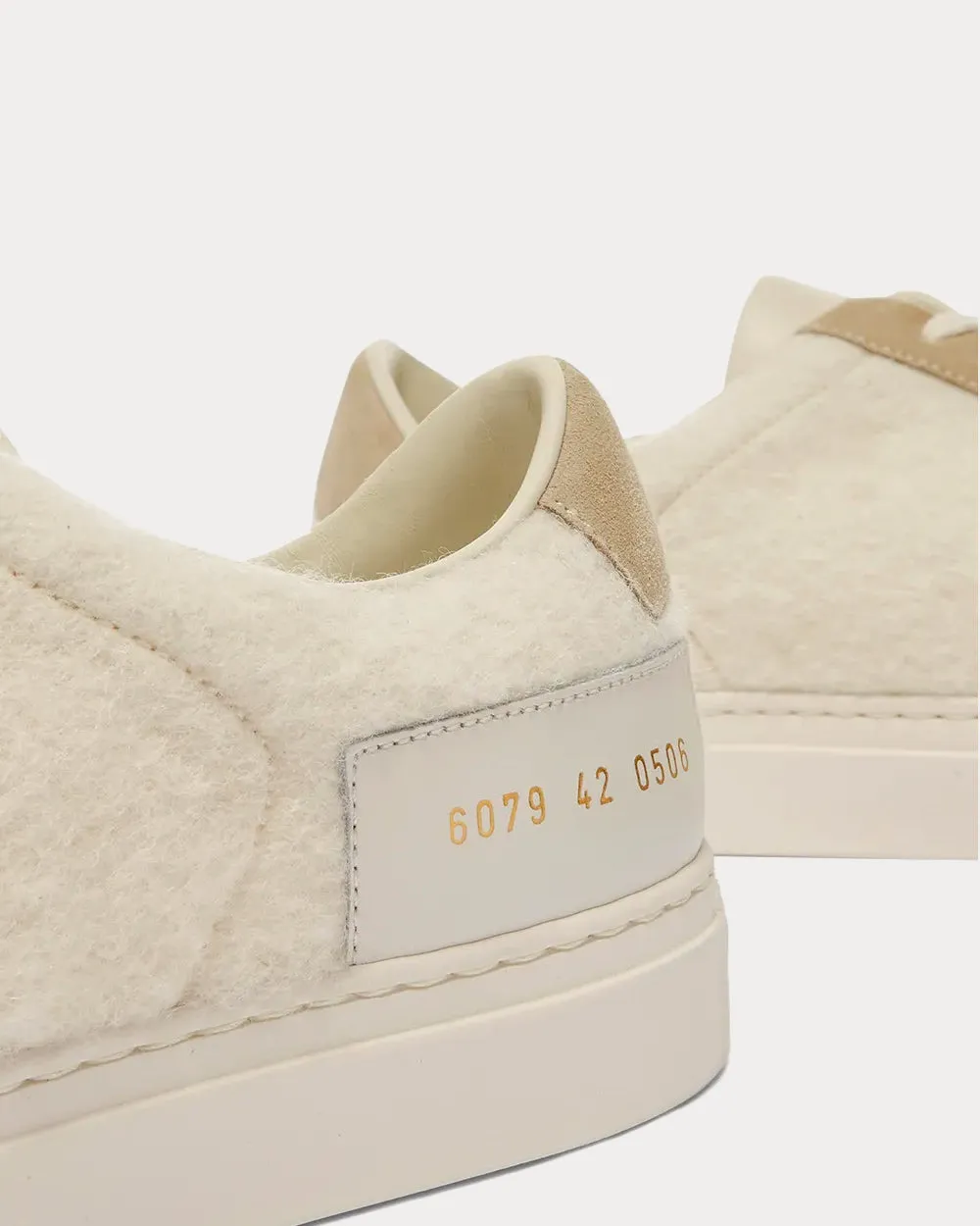 Retro Wool White Low Top Sneakers